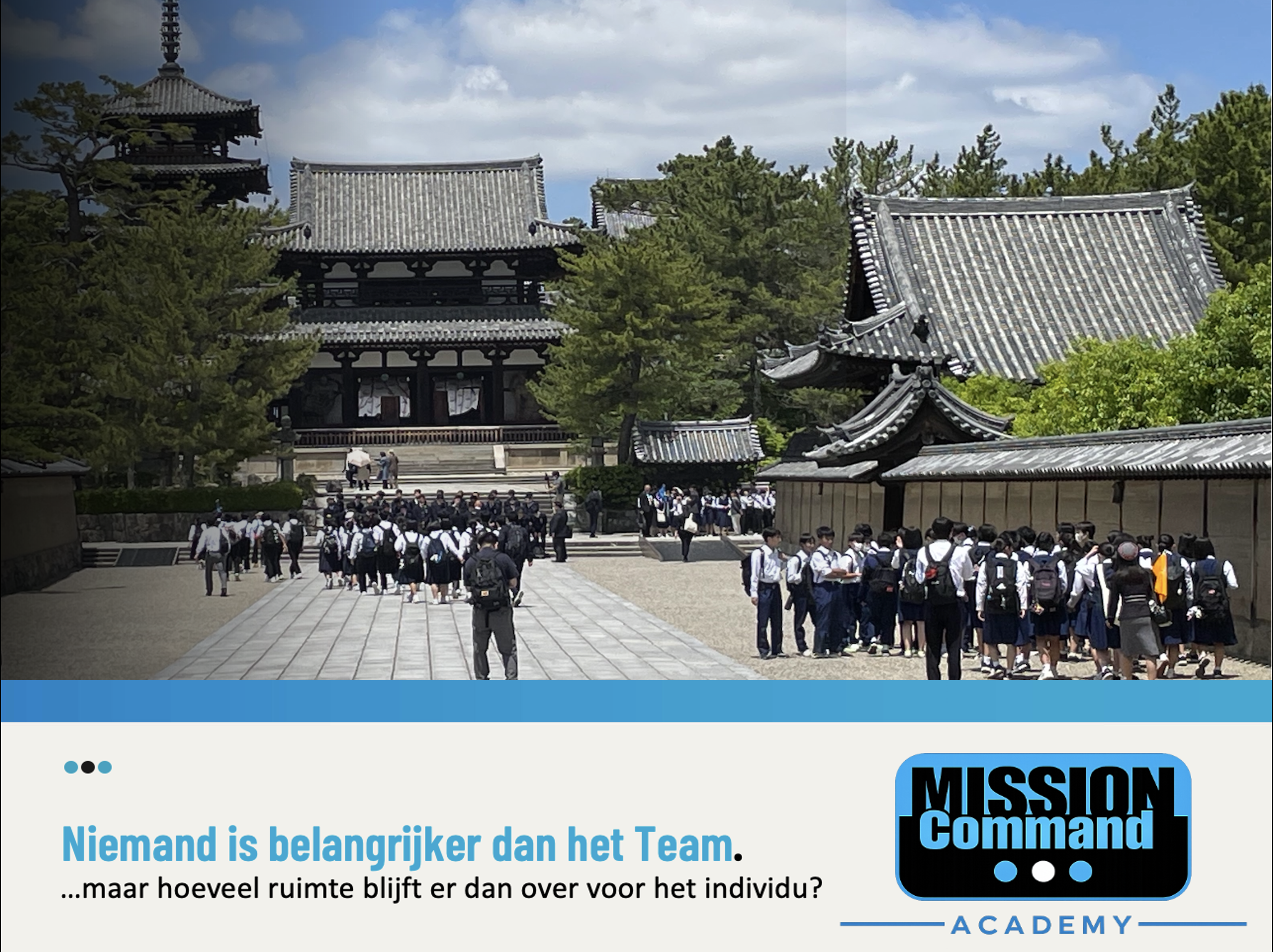 Van Tokyo naar Mission Command: waarom verbondenheid ruimte nodig heeft